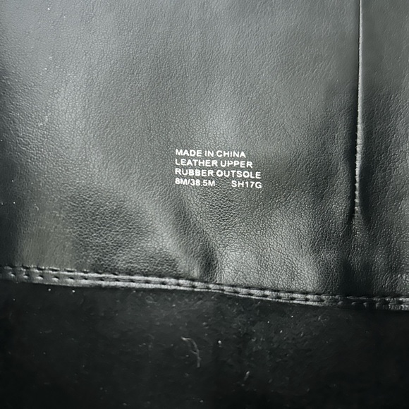 Michael Kors Black Leather Knee High Boots with Gold Buttons and Zipper Size 8 - Picture 5 of 11